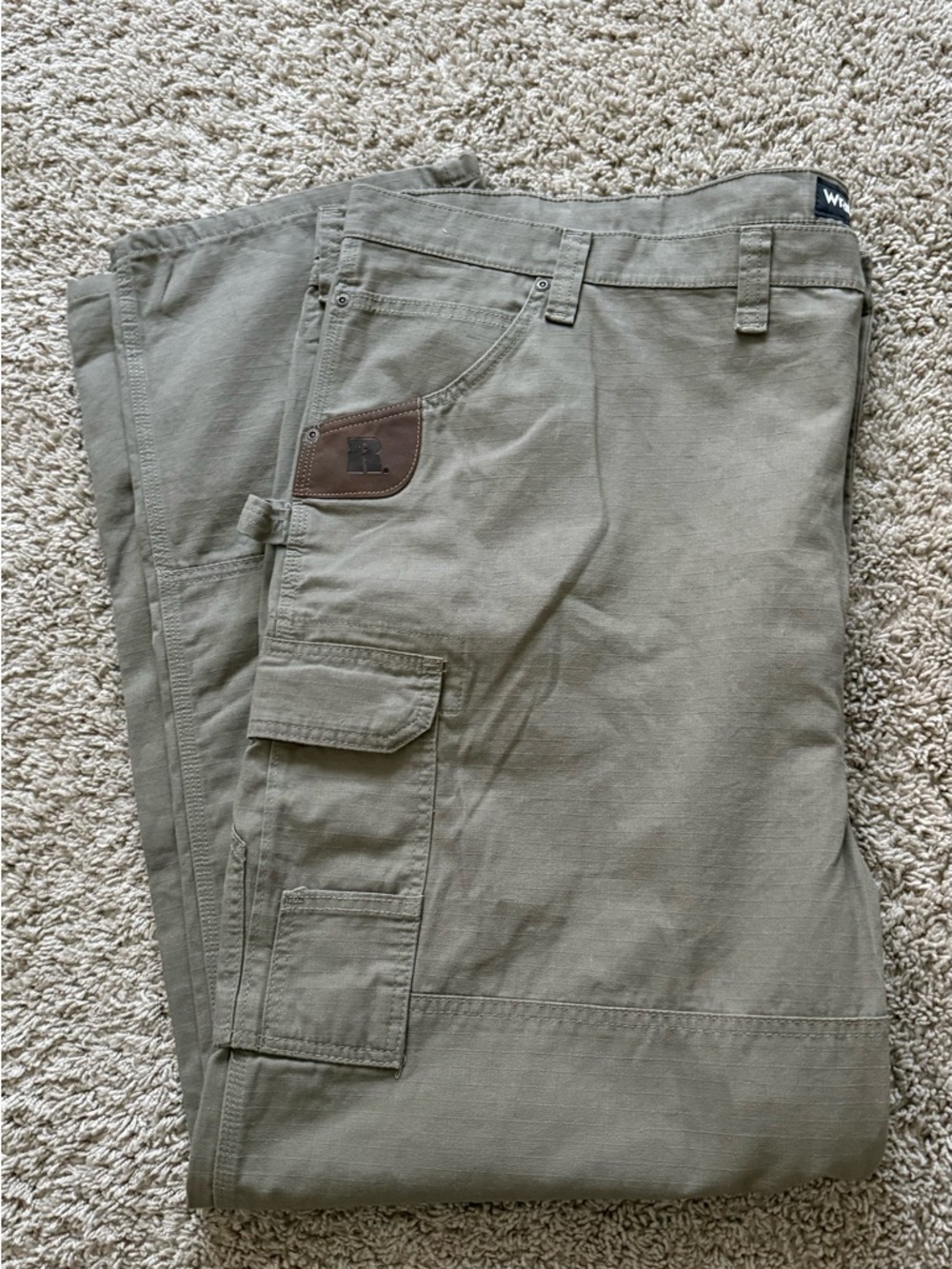 Wrangler Riggs Workwear Ripstop Ranger Cargo Pants 54x32 -  100% Cotton - Picture 2 of 4